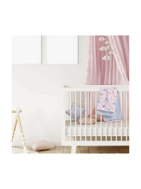 Das Home Koalla Hug Комплект Бебешки Чаршафи За Количка Памучни Сив 70x120бр 2бр