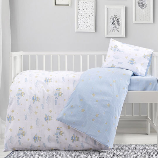 Kocoon Baby Sheets Set Crib Cotton Fitted Multicolored 70x130cm 3pcs
