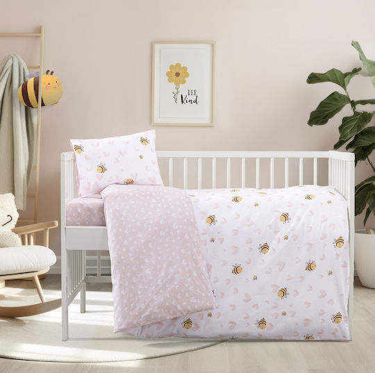 Kocoon Set Baby Bettlaken Für Krippe Baumwolle Angepasst Bunt 70x130cm 3Stück
