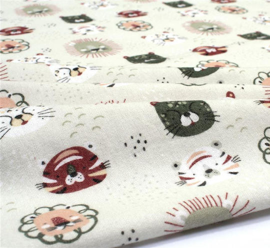 Dimcol Бебешки Чаршаф За Количка Памук с ластик Зелен 70x140бр