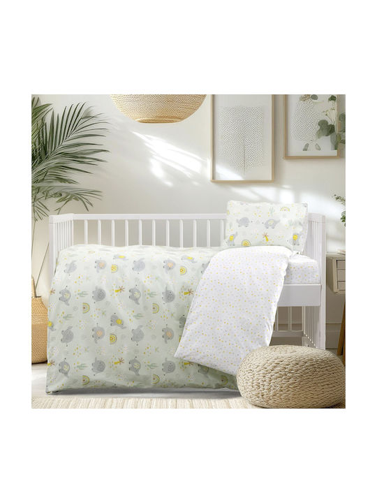 Kocoon Σετ Βρεφικά Σεντόνια Κούνιας Βαμβακερά με Λάστιχο Μπεζ 70x130εκ. 3τμχ