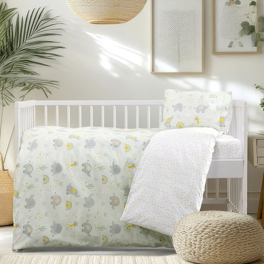 Kocoon Set Baby Bettlaken Für Krippe Baumwolle Angepasst Beige 70x130cm 3Stück