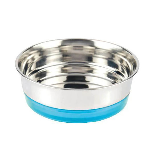 Croci Metallisch Schalen Futter & Wasser für Hund & Katze auf Basis von 820ml in Blau Farbe