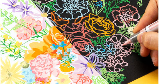 Ohuhu Nahuku Single Fine 24 Drawing Markers Vibrant Colors