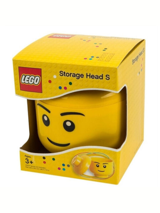 LEGO Children's Storage Box made of Plastic Head Yellow 16x16x18cm 1pcs