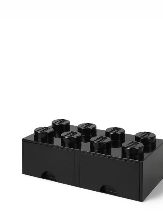 LEGO Παιδικό Κουτί Αποθήκευσης από Πλαστικό 8 Knobs Μαύρο 50x25x17cm