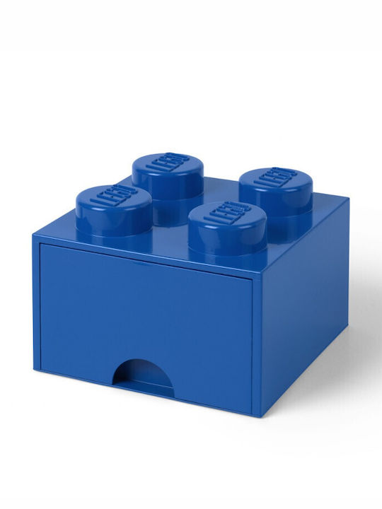 LEGO Детска кутия за съхранение от пластмаса 4 Knobs Син 25x25x18см 1бр 5005403