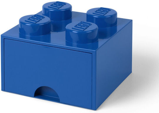 LEGO Children's Storage Box made of Plastic 4 Knobs Blue 25x25x18cm 1pcs