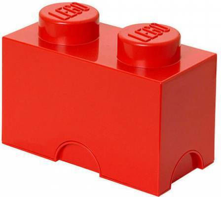 LEGO Kinder Aufbewahrungsbox aus Kunststoff 2-Stud Rot 25x12x18cm 1Stück