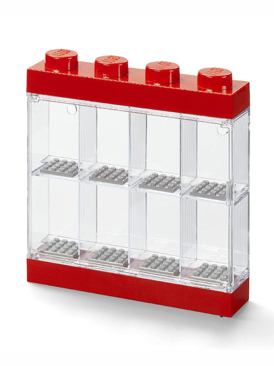 LEGO din Plastic Display Case 8 Mini Figures Roșu 19.1x18.4x18.4cm 1buc