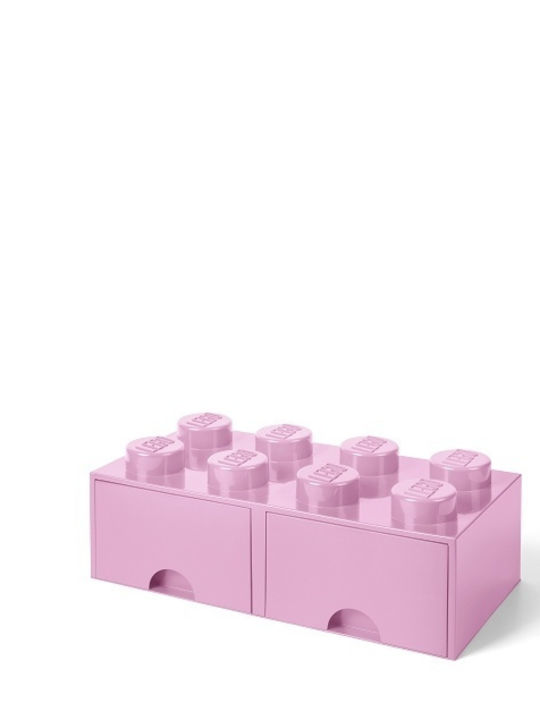 LEGO Kinder Aufbewahrungsbox aus Kunststoff 8 Knobs Rosa 50x25x17cm 1Stück