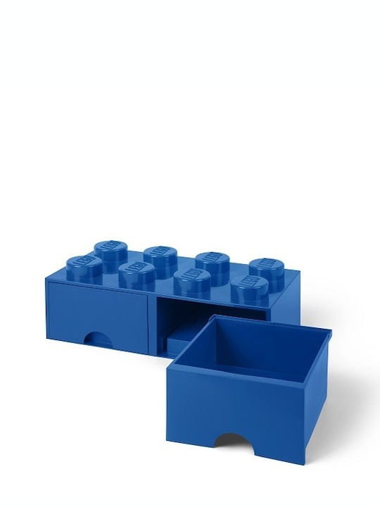 LEGO Children's Storage Box made of Plastic Brick Blue 50x25x18cm 1pcs