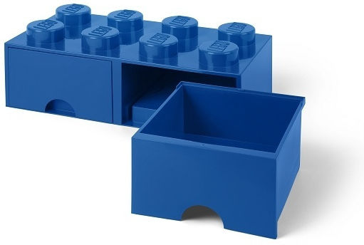 LEGO Children's Storage Box made of Plastic Brick Blue 50x25x18cm 1pcs