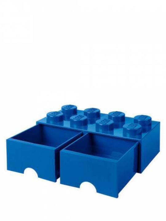 LEGO Children's Storage Box made of Plastic Brick Blue 50x25x18cm 1pcs