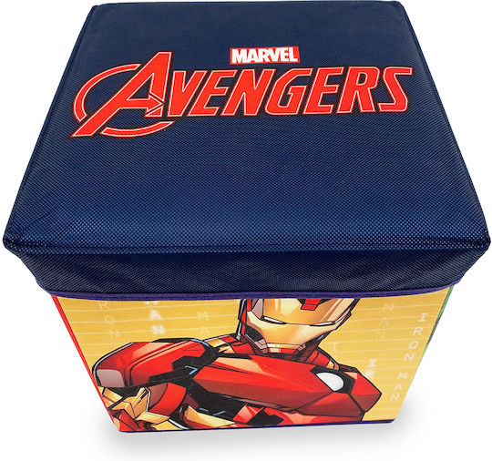 Dimcol Κουτί-σκαμπό Marvel Avengers 11 30x30x30 Blue 100% Polyester