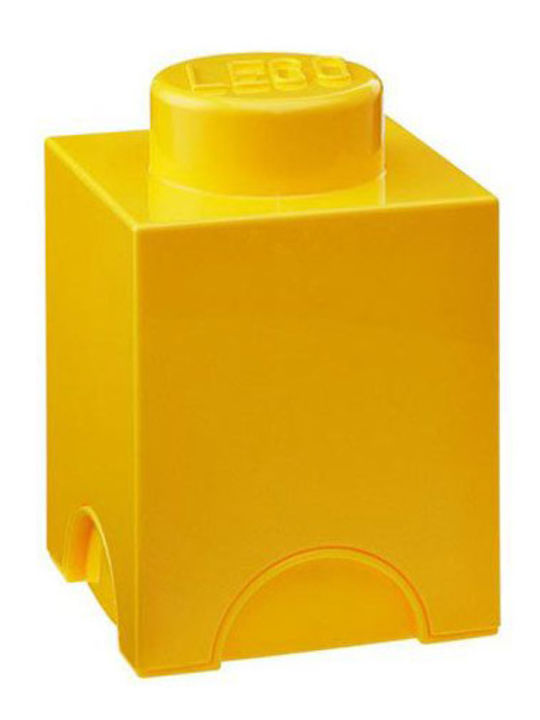 LEGO Παιδικό Κουτί Αποθήκευσης από Πλαστικό 1-Stud Κίτρινο 12x12x18cm