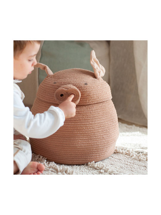 Lorena Canals Cutie de Depozitare Jucării pentru Copii din Țesătură Peppa Pig Roz 32x32x30cm 1buc