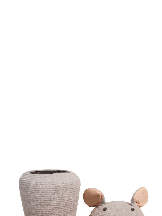 Lorena Canals Children's Storage Basket made of Fabric Renata The Rat Gray 25x25x30cm 1pcs