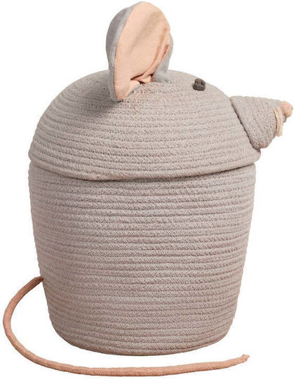 Lorena Canals Kinder Aufbewahrungskorb aus Stoff Renata die Ratte Gray 25x25x30cm 1Stück