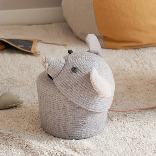 Lorena Canals Kinder Aufbewahrungskorb aus Stoff Renata die Ratte Gray 25x25x30cm 1Stück