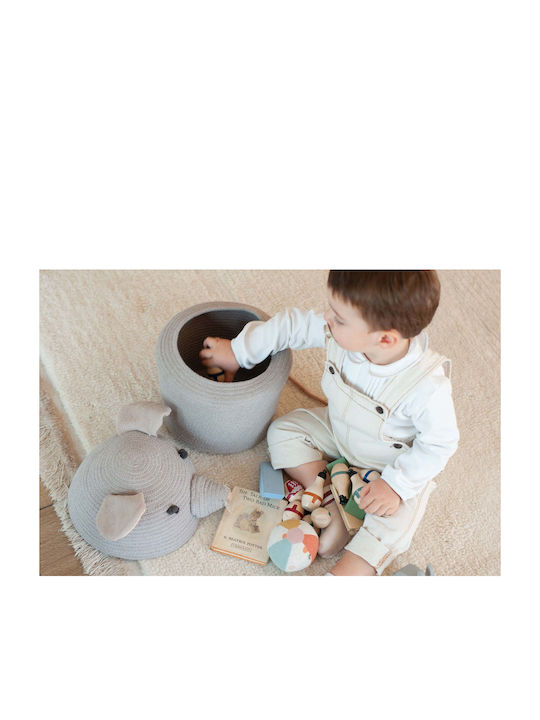 Lorena Canals Children's Storage Basket made of Fabric Renata The Rat Gray 25x25x30cm 1pcs