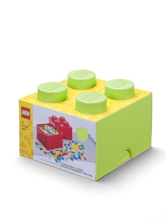 LEGO Children's Storage Box made of Plastic 4-Stud Green 25x25x18cm 1pcs