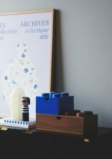 LEGO Παιδικό Κουτί Αποθήκευσης από Ξύλο Brick Καφέ 2x11cm