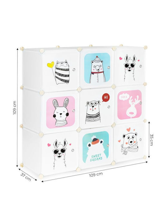 Ecotoys Kindergarderobe 9 Positionen Tiere