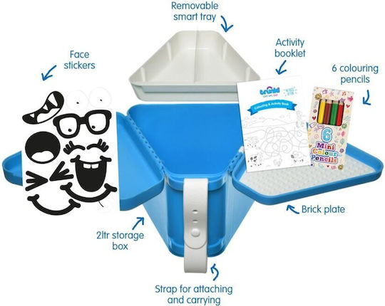 Trunki Kinder Aufbewahrungsbox aus Kunststoff Teebee Blau 18x18x16cm 1Stück