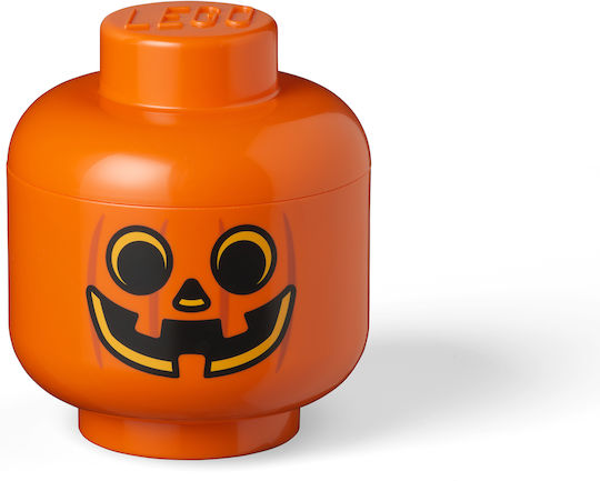 Room Copenhagen Παιδικό Κουτί Αποθήκευσης από Πλαστικό Lego Pumpkin Πορτοκαλί 16x16x19cm