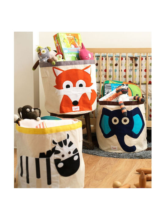 3 Sprouts Children's Storage Basket made of Fabric Lio Brown 43x43x45cm 1pcs