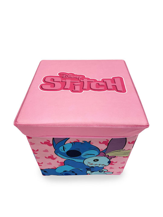 Dimcol Children's Storage Box made of Fabric Pink 30x30x30cm 1pcs