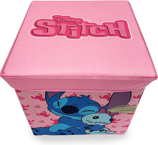 Dimcol Kinder Aufbewahrungsbox aus Stoff Rosa 30x30x30cm 1Stück
