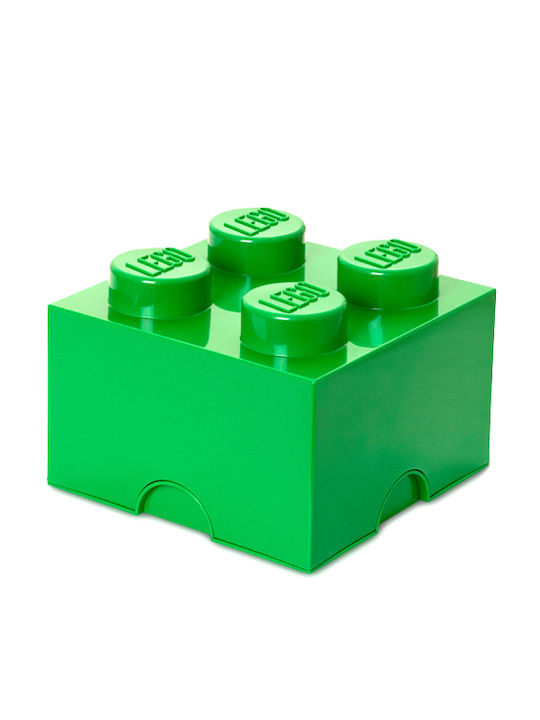 LEGO Детска кутия за съхранение от пластмаса 4-Stud Зелен 25x25x18см 1бр