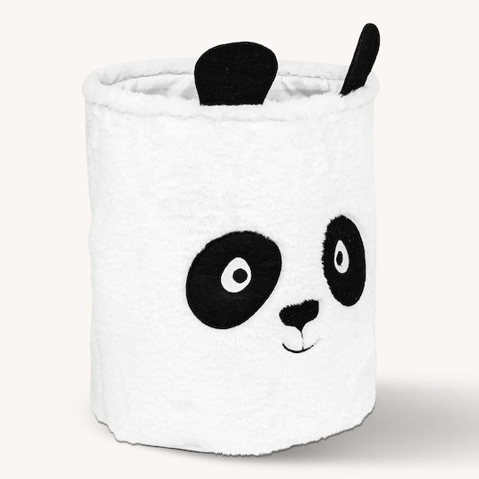 Atmosphera Παιδικό Καλάθι Αποθήκευσης από Ύφασμα Panda Λευκό 35x35x40cm