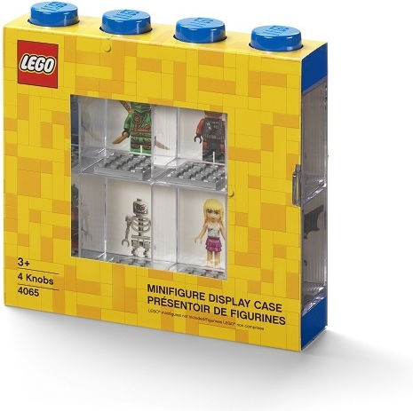 LEGO Kinder Aufbewahrungsbox aus Kunststoff Display Case 8 Mini Figures Blau 19.1x18.4x18.4cm 1Stück
