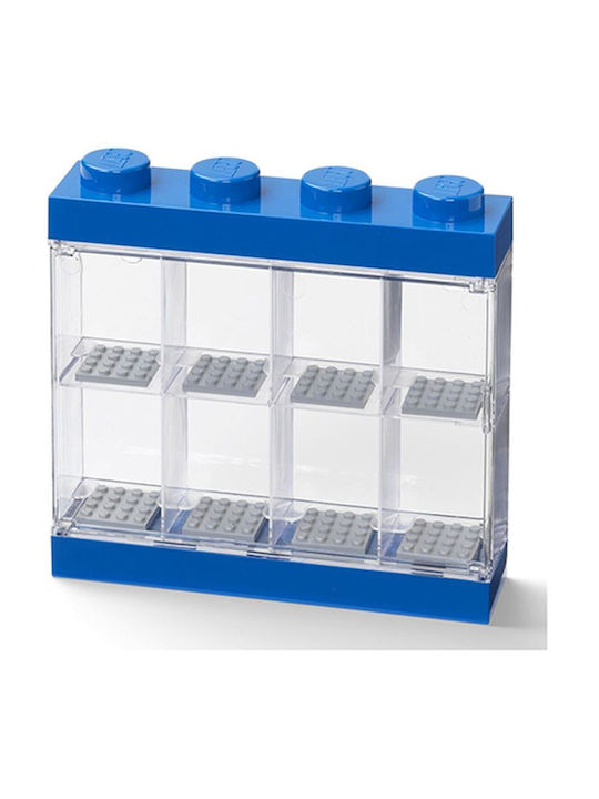 LEGO Παιδικό Κουτί Αποθήκευσης από Πλαστικό Display Case 8 Mini Figures Μπλε 19.1x18.4x18.4cm