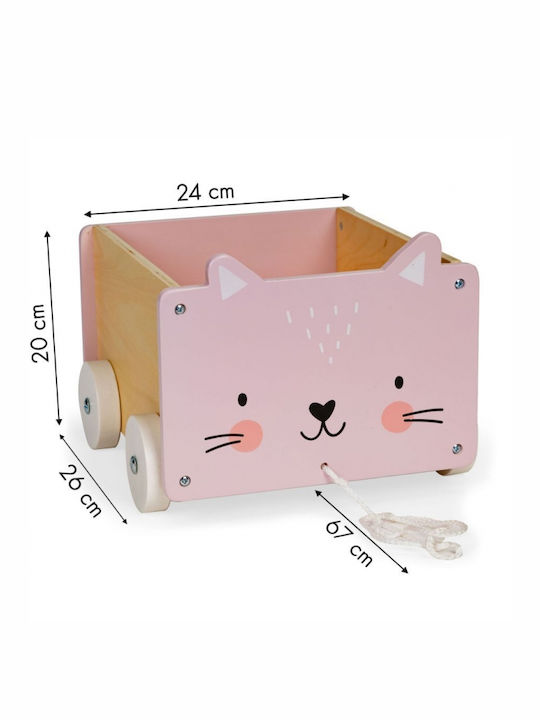 Ecotoys Детска кутия за съхранение Eco Розов 24x26x6см 1бр