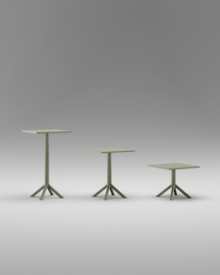 Garten- und Outdoor-Möbelsets Für kleinen Balkon Aria 3Stücke Weiß GRD533 Quadrat WH