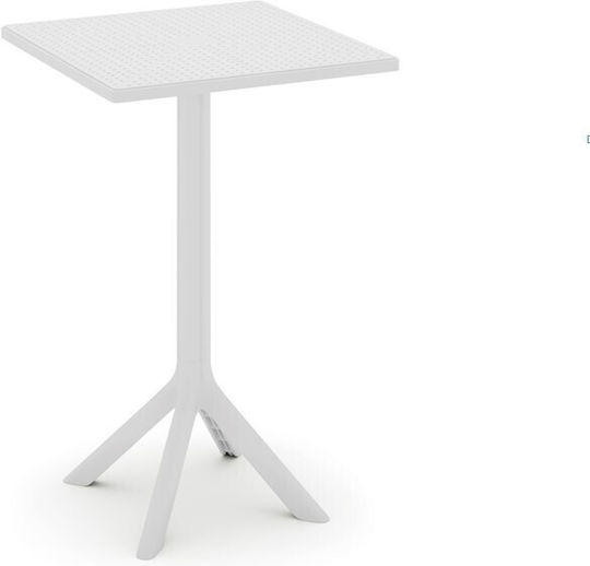 Garten- und Outdoor-Möbelsets Für kleinen Balkon Aria 3Stücke Weiß GRD533 Quadrat WH