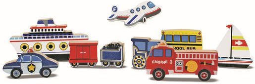 Ξύλινο Παιδικό Puzzle Σφηνώματα 8pcs Melissa & Doug