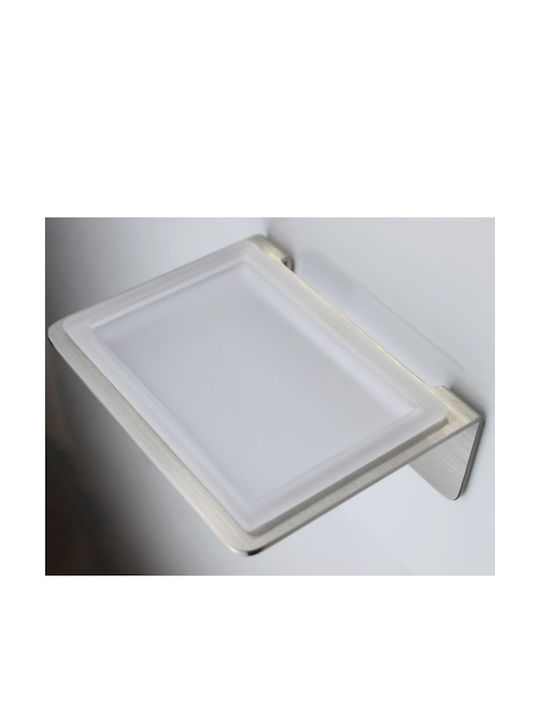 Inter Ceramic Επιτοίχια Ραφιέρα Μπάνιου Ασημί