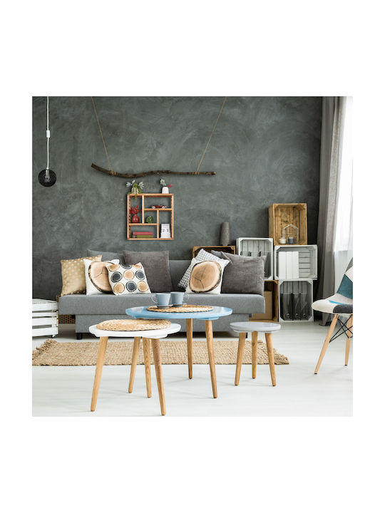 Relaxdays An der Wand montiert Badezimmerregal 50x50x15cm Braun
