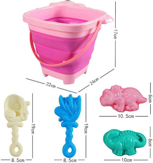 Κουβαδακι Παραλιας Πτυσσομενο Unicorn Σετ 5tmx 48x6x44εκ 2σχ Luna