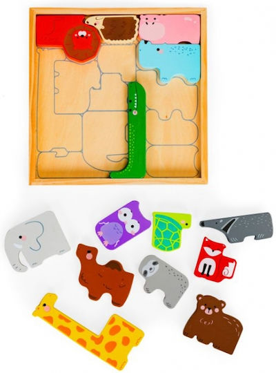 Holz Kinder Steckpuzzle 14pcs Moni