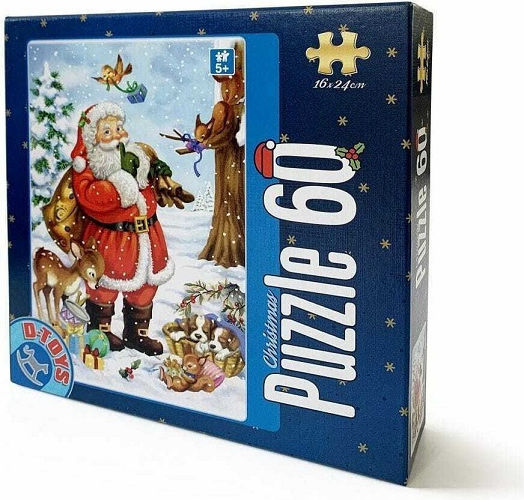 Παιδικό Puzzle Χριστούγεννα Ζωάκια για 5+ Ετών 60pcs D-Toys