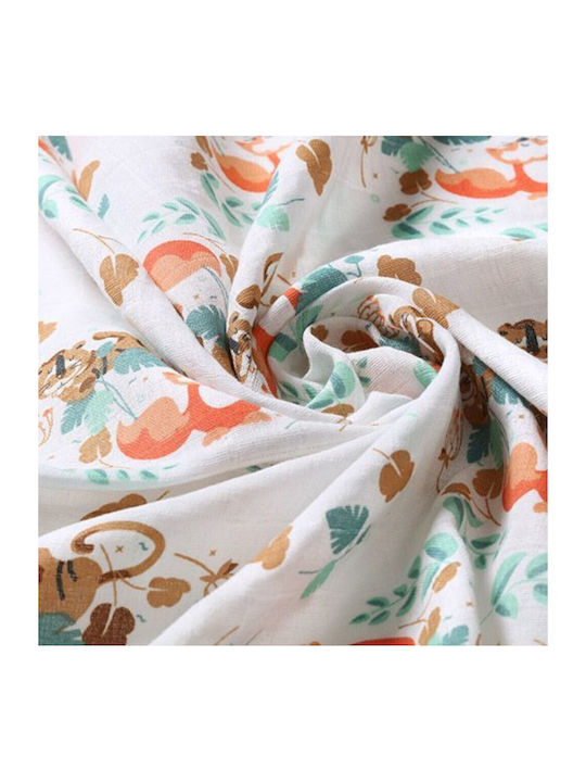 Babyono Muslin Swaddle Wraps Green Green 70x70cm. 3pcs