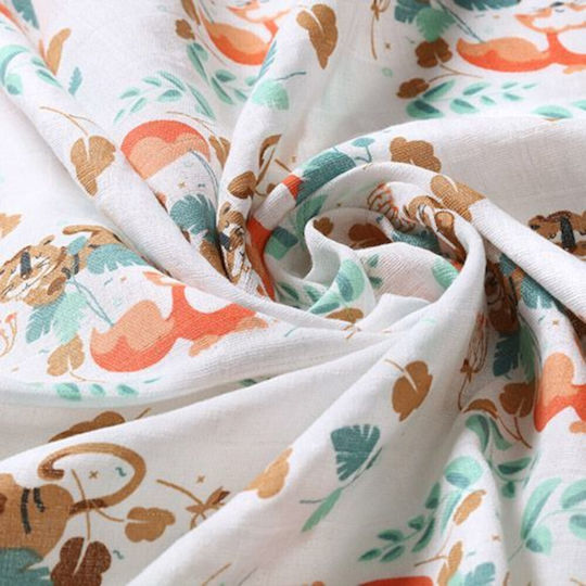 Babyono Muslin Swaddle Wraps Green Green 70x70cm. 3pcs