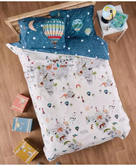 Kentia Σετ Σεντόνια Μονά Βαμβακερά Titus 160x270cm 3τμχ