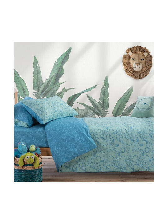 Nef-Nef Homeware Sheet Set Single Cotton Jungle Combo 170x260cm 3pcs